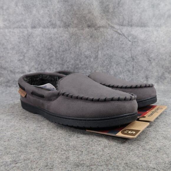 Dearfoams Shoes Mens 7.5 Slippers Microsuede Moccasin Loafer Memory Foam Comfort - Picture 1 of 11